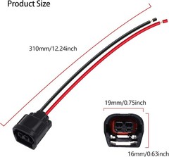 LED Foglight Harness Repair Connector Plug Pigtail Compatible with Accord 2016 2