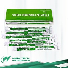 Disposable Scalpel Blades With Plastic Handle ( Box of 10 ) Sterile Surgical
