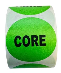 CORE 2″ Round Labels Inventory Control Warehouse Green Stickers 2 RLS of 500 EA