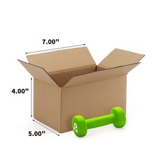 Corrugated Shipping Boxes 7x5x4 inch, Kraft Cardboard, 25-Pack | Packing Su