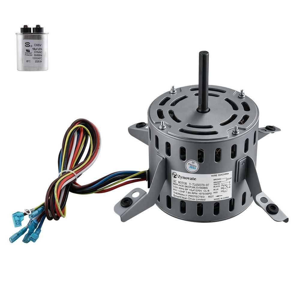 5KCP39LGV569BS Blower Fan Motor 1/2 HP 115V 60Hz 1075RPM 3-Speed 7.9A GE Bryant