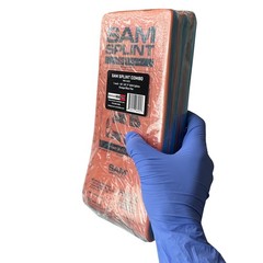 SAM Splint 3X Combo Pack, 36″, 18″ and 9″ (Orange/Blue, Charcoal Gray)