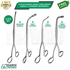 4 Pcs Set Randall Kidney Stone Forceps Surgical & Veterinary Inst German Grade