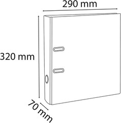 Exacompta A4 Perm Touch PVC Lever Arch File 2 Rings 70mm Spine 23 Colours