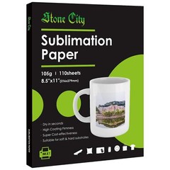 Stone City Sublimation Paper 8.5×11 inch 110 Sheets Heat Transfer Light Fabir…