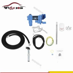 Gasoline Fuel Transfer Pump with Nozzle Kit 12V DC 20GPM For Gas Diesel Kerosene