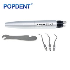 POPDENT Dental Sonic S Style Hygienist Air Scaler Handpiece 2/4Hole +3 Tips
