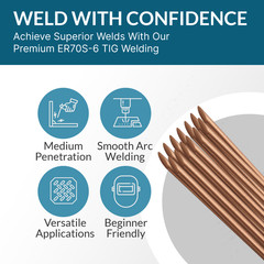 ER70S-6 10LB 1/8″ x 16″ Mild Steel TIG Welding Rod – PGN
