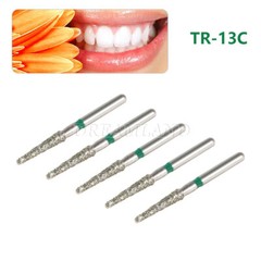 50pcs Dental Diamond Burs Coarse TR-13C Taper Round End FG 1.6mm High Speed Bur