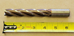3/4″ X 3/4″ X 4″ HANITA 1125 HSS END MILL LEAD 4.173, 4FLUTE OAL CUT TO 6-1/8″