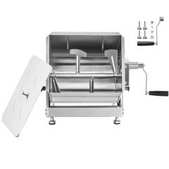 15LB Tilt Manual Meat Mixer Hand Meat Sausage Mixing Machine Stainless Steel