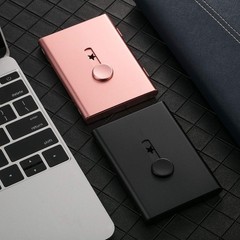 Tatuo 2 Pcs Black/rose Gold 2 Pack Thumb Drive Business Card Black/Rose gold