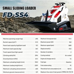 13.5HP Mini Track Skid Steer Loader, 2-Cylinder Gas Engine, USA Free Shipping