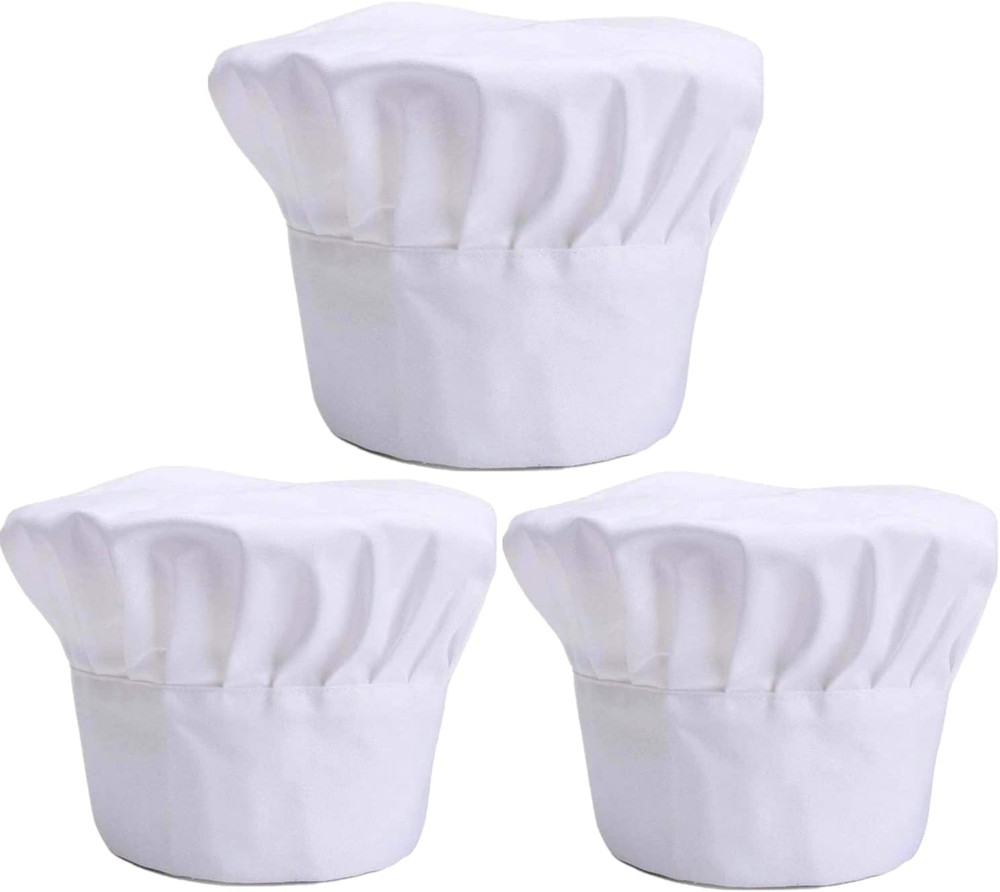 Chef Hat, Adult Premium Adjustable Elastic Baker Kitchen Cooking Chef Cap…