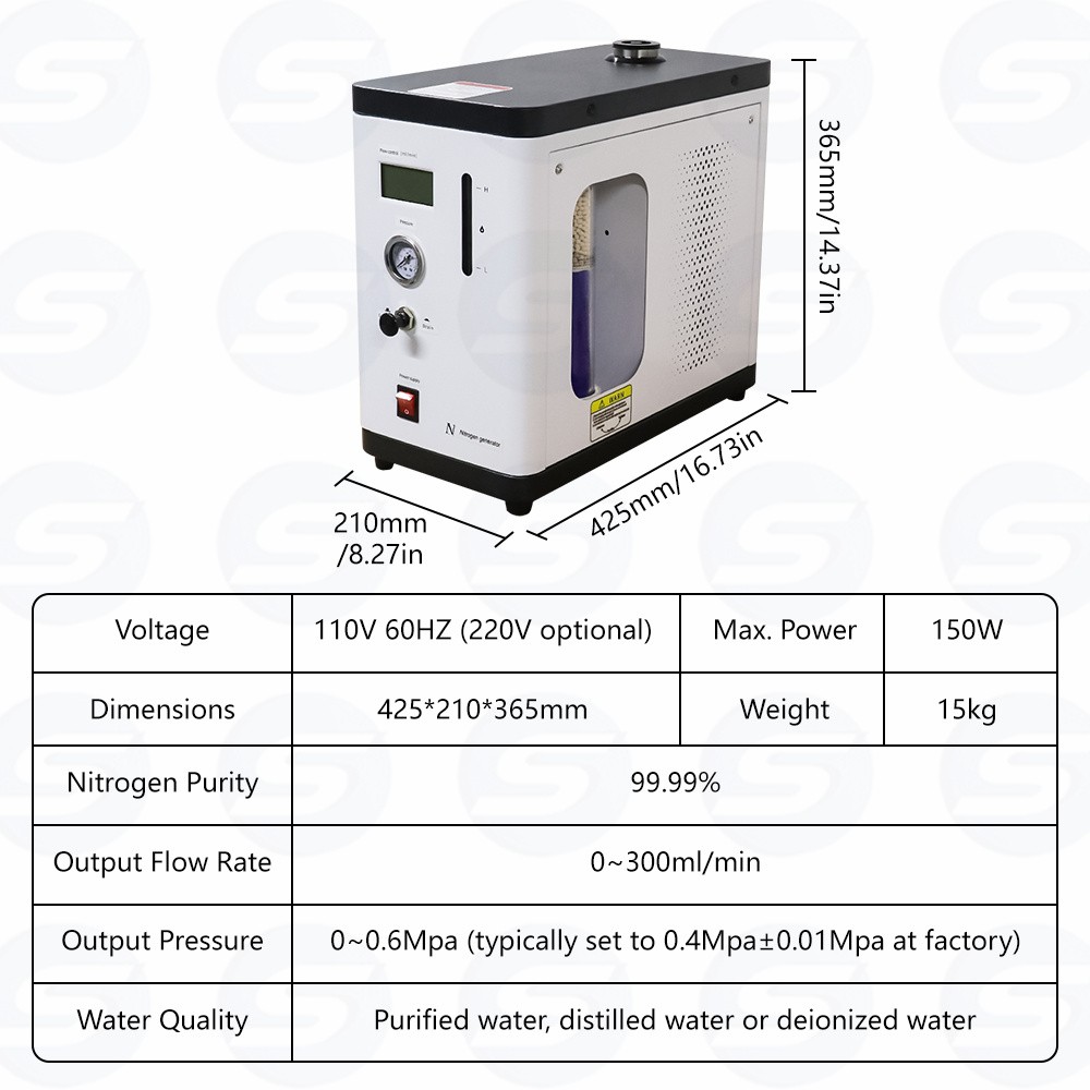 300ml 500ml/min Nitrogen Gas Maker Generator N2 High Purity Nitrogen Generator