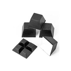 Black Square/Round Self Adhesive Rubber Feet Bumper Stops for Chopping Boards