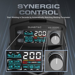 200A 110V/220V Stick Welder, MMA/ARC/Lift TIG Welding Machine with LCD Display