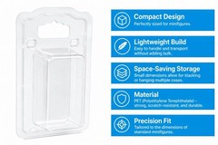 100 Clear Blister Clamshell Cases – 2.5”x1.25” with Hang Holes Secure Display