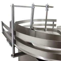 Round Bottles Accumulation Table 31.5in Bottle Turn Rotary Sorter w/Castors Move