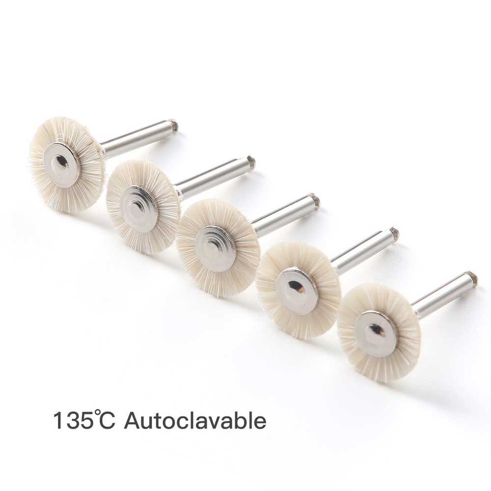 AZDENT Dental Polishing RA Brushes Wheel Goat Hair/Felt/Cotton for Contra Angle