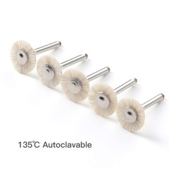AZDENT Dental Polishing RA Brushes Wheel Goat Hair/Felt/Cotton for Contra Angle