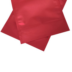 100 Resealable Matte Red Metallic Foil Stand-Up Food Grade Pouches Package Bags