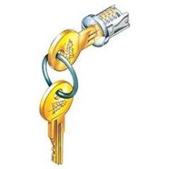 CompX Timberline LP-300-100TA, Lock Plug, Black, Keyed to 100TA Key