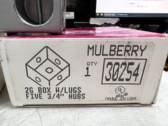 👀 2) NEW MULBERRY 2G BOX W/ LUGS FIVE 3/4″ HUBS 30254 LOT OF 2