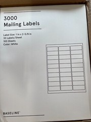 1 x 2 5/8 30,000 Mailing Address Shipping Labels Self Adhesive 1000 sheets of 30