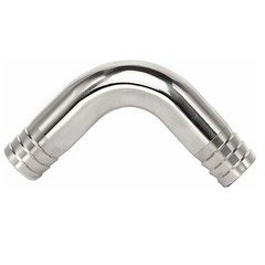 Stainless Steel Sanitary 90 Degree Elbow Fitting 1.25″ Barbed x 1.25″ Barb C642