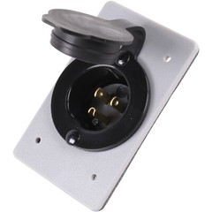 120V, 15A Straight Blade Power Inlet for 1-Gang FS FD Box NEMA 5-15P 5278-CWP