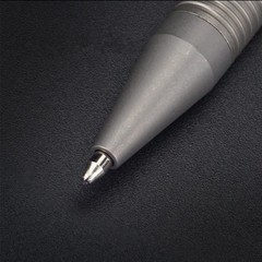Grey 4.8” Titanium Alloy Bolt Action Pen Compatible with Parker Refill Stainles