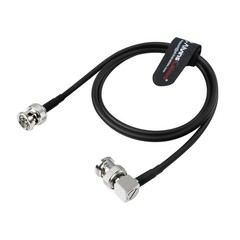 12G SDI Cable BNC 75 Ohm Straight to Right Angle for RED Komodo| Atomos 19in