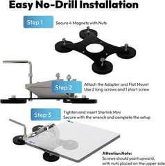 2025 Starlink Mini Magnetic Mount – with 4 Magnet Strong 202Lbs Mounting Kit