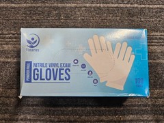(QTY 1000) Vimartex Nitrile Vinyl Exam Gloves – Powder-Free, Latex-Free, Large