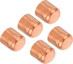 3/8 Inch (10Mm) ID Copper Pipe End Cap, 5 Pack Copper Fitting Cap Sweat Plug Sol