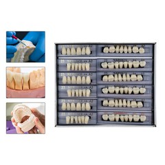 168pcs Denture Acrylic Resin Shade 23#A2 Dental Teeth Upper Lower Full Set Tooth
