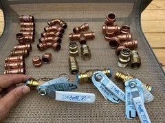 Lot of 31 PRO PRESS Viega Copper 1/2” And 3/4” Fittings And 4 Pro Press Valves
