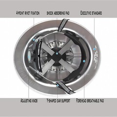 Aluminum Hard Hat Metal Safety Helmet with Full Brim Shock-Absorbing Suspension