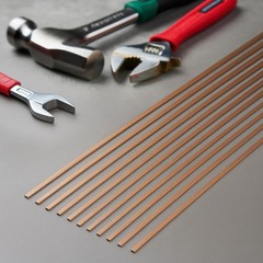 15% Silver Brazing Rods 40 Stick Solder Phos Copper Flat Welding HVAC Joint Tool