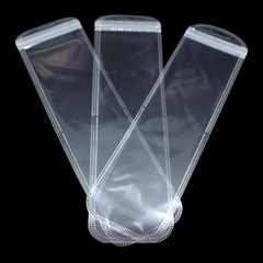 100 Pcs Self Sealing Bag with Hang Hole Resealable Zip Storage Lock Clear Pla…