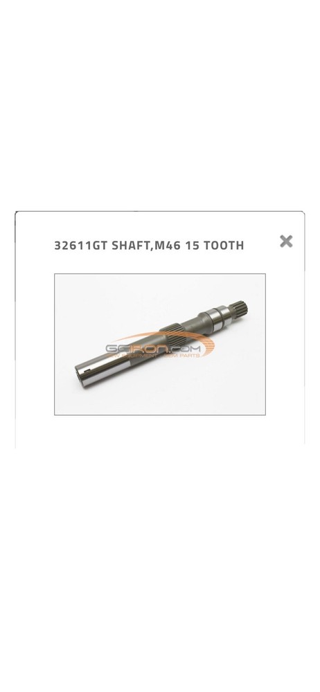 32611GT GENIE SHAFT,M46 15 TOOTH