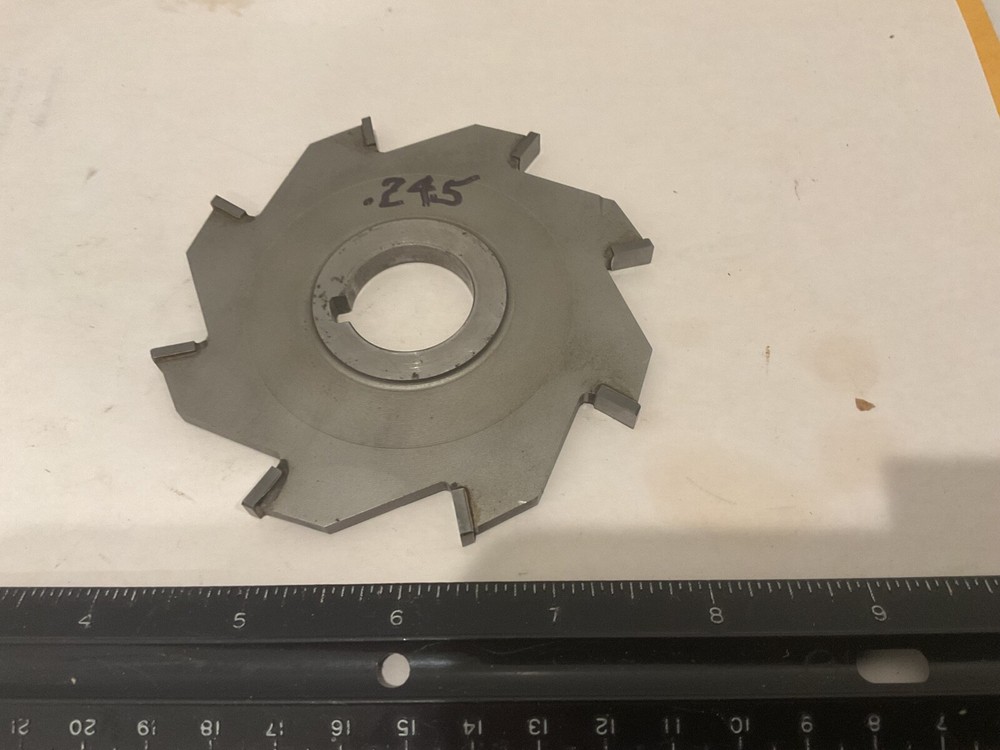 Refurbished 4″ X .245″ X 1″ Carbide Tipped Straight Side Cutter, 8 Tooth