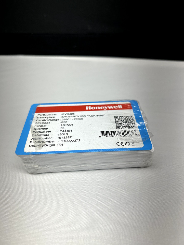 New Honeywell PVC525 ISO Cards – w/ Mag Stripe for OmniProx – Pack of 49