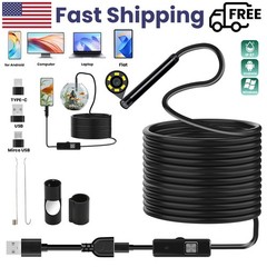 Endoscope Camera with Light, 1920P HD Borescope Camera with 6 LED Lights 16.4ft
