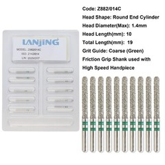 20 Types Zirconia Dental Diamond Burs FG Friction Grip for High Speed Handpiece