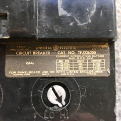 General Electric GE 200 Amp, 3 Pole Circuit Breaker TFJ236200
