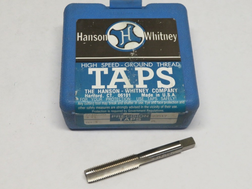 12 pcs HANSON WHITNEY 7/16″-20 GH3 Hand 3 Straight Flutes Plug Taps 23517 USA
