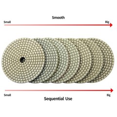 5″ Diamond Polishing Pad Grit 30 (70 Pieces) stone concrete marble travertine
