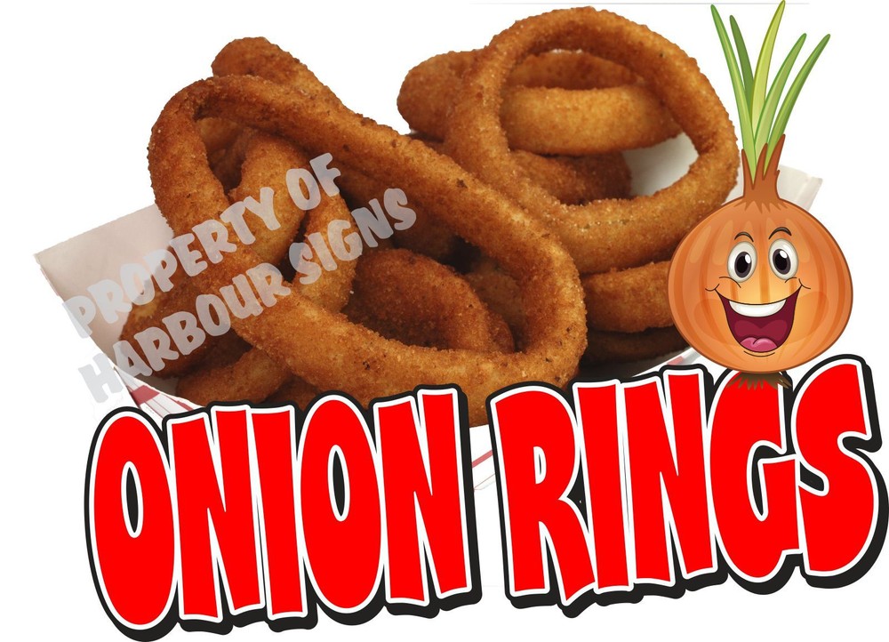 Onion Rings Decal 14″ Food Truck Concession Restaurant Vinyl Menu Sign Sticker
